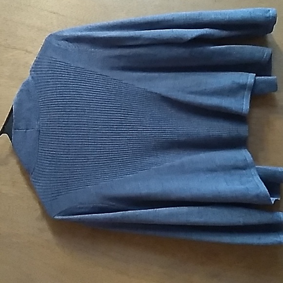 Loft Open Front Blue Sweater - Picture 2 of 4